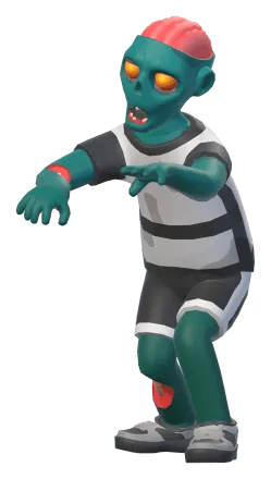 Athlete zombie, full figure