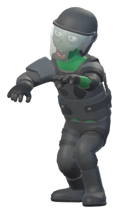 Commando zombie, full figure