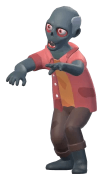 A cartoon zombie from the horde, full figure