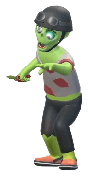 A cartoon zombie from the horde, full figure