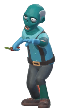 A cartoon zombie from the horde, full figure